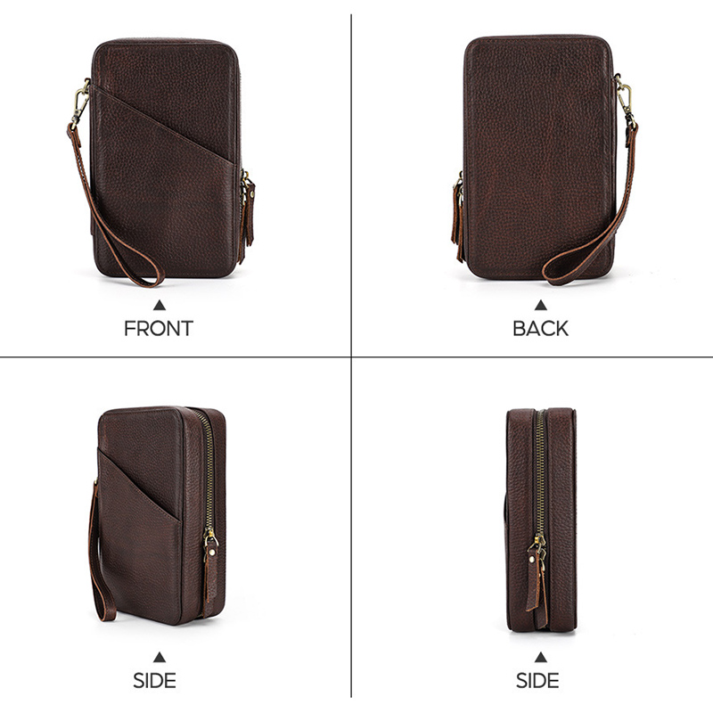 Vintage Brown Genuine Cowhide  - Tech Accessories Case recension och pris