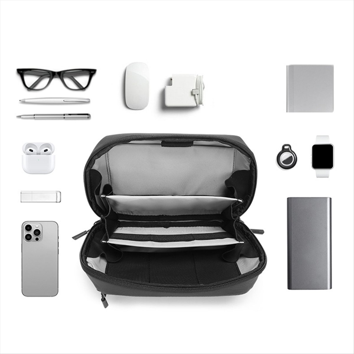 ☶❈＊♥AC1578-Waterproof Tech Pou - Tech Accessories Storage recension och pris